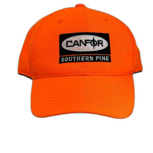 Canfor Southern Pine Cap Hat Men's Adjustable Orange Embroidered Log Safety Cap